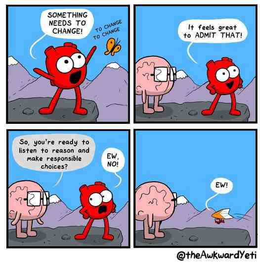 Heart and brain comics